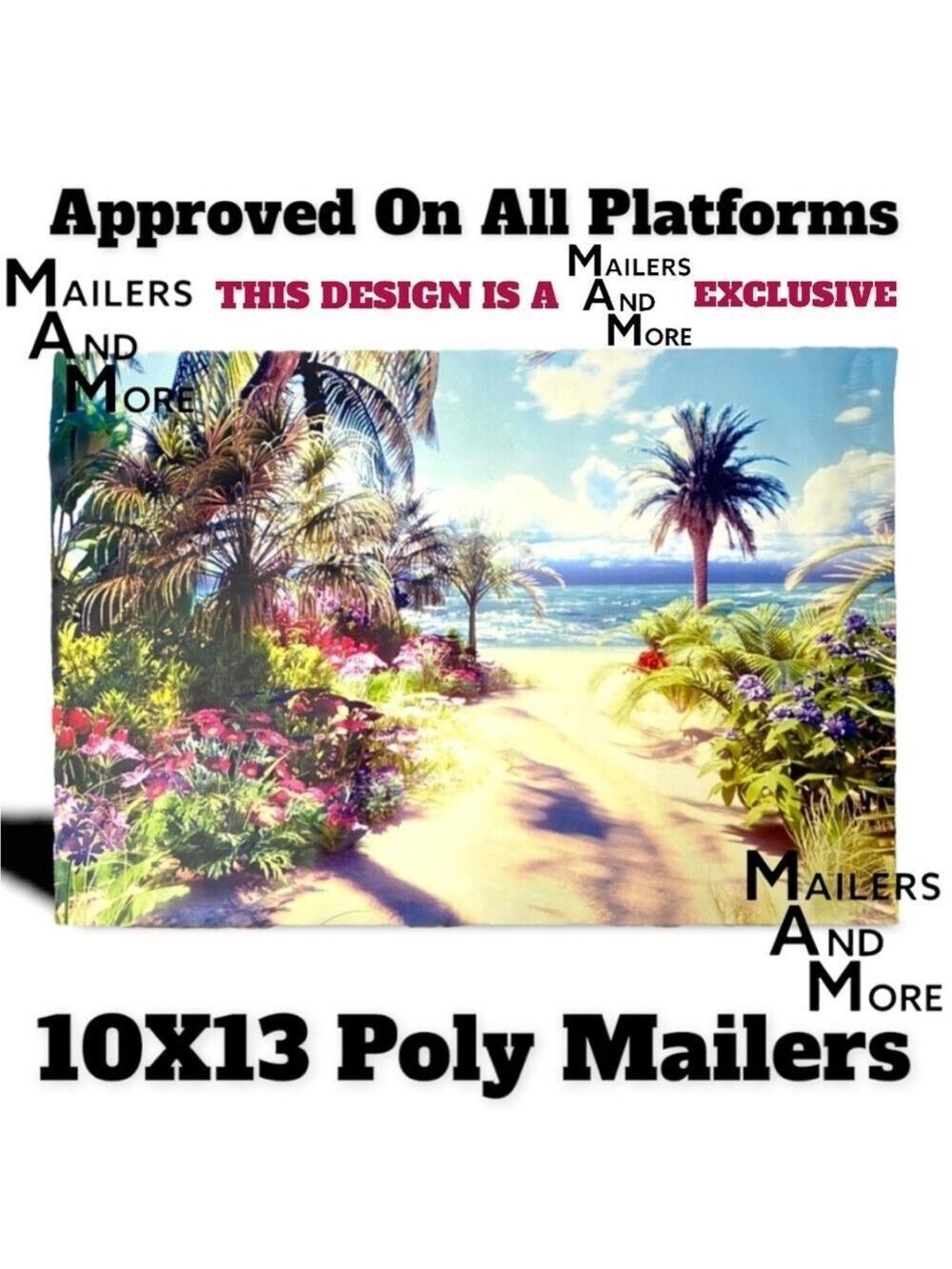 25 10X13 Poly Mailers Road to the Beach, Shipping Envelopes PRICE IS FIRM - Picture 9 of 13